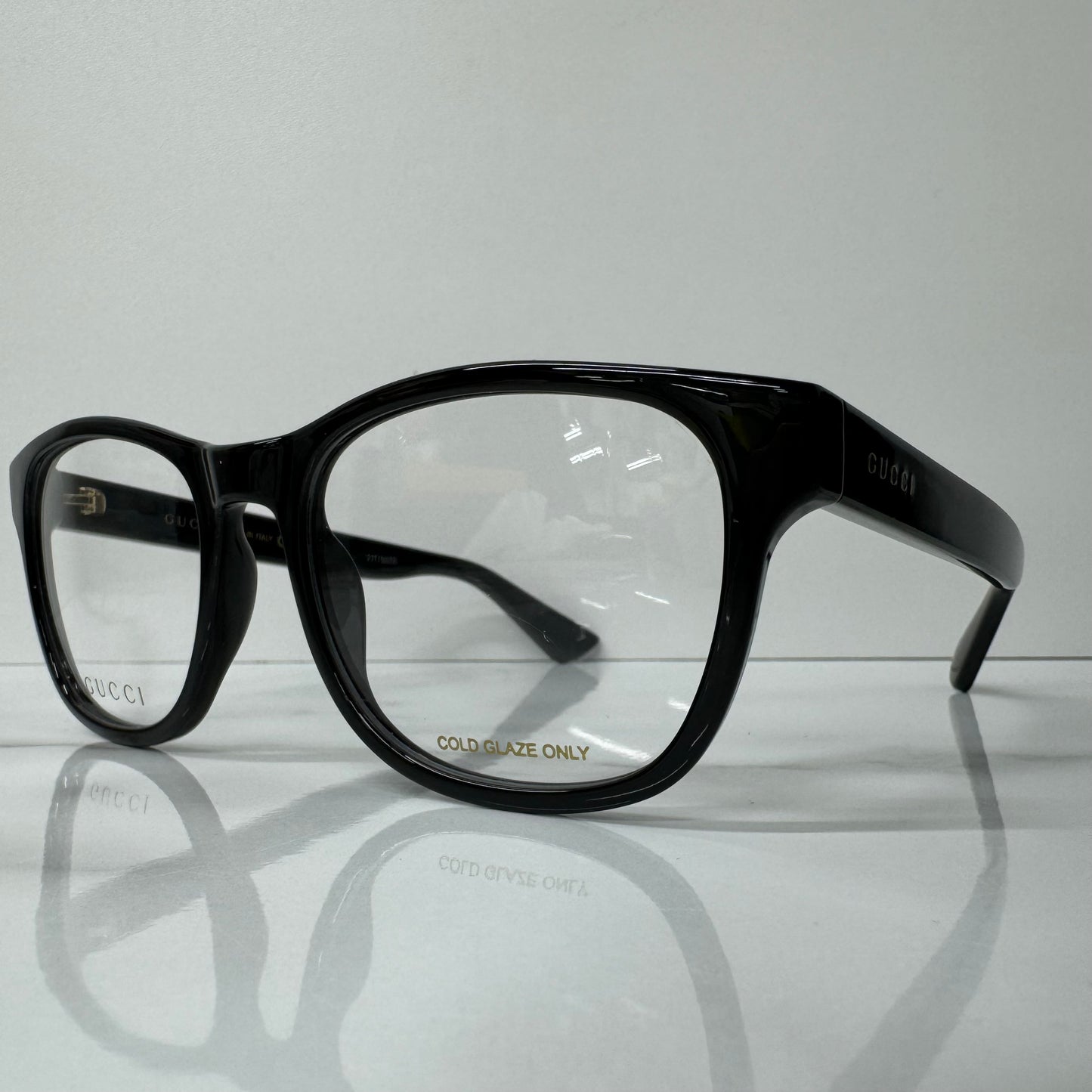 GUCCI Black Round Glasses Frames GG1344O 001 Designer Acetate Eyeglasses