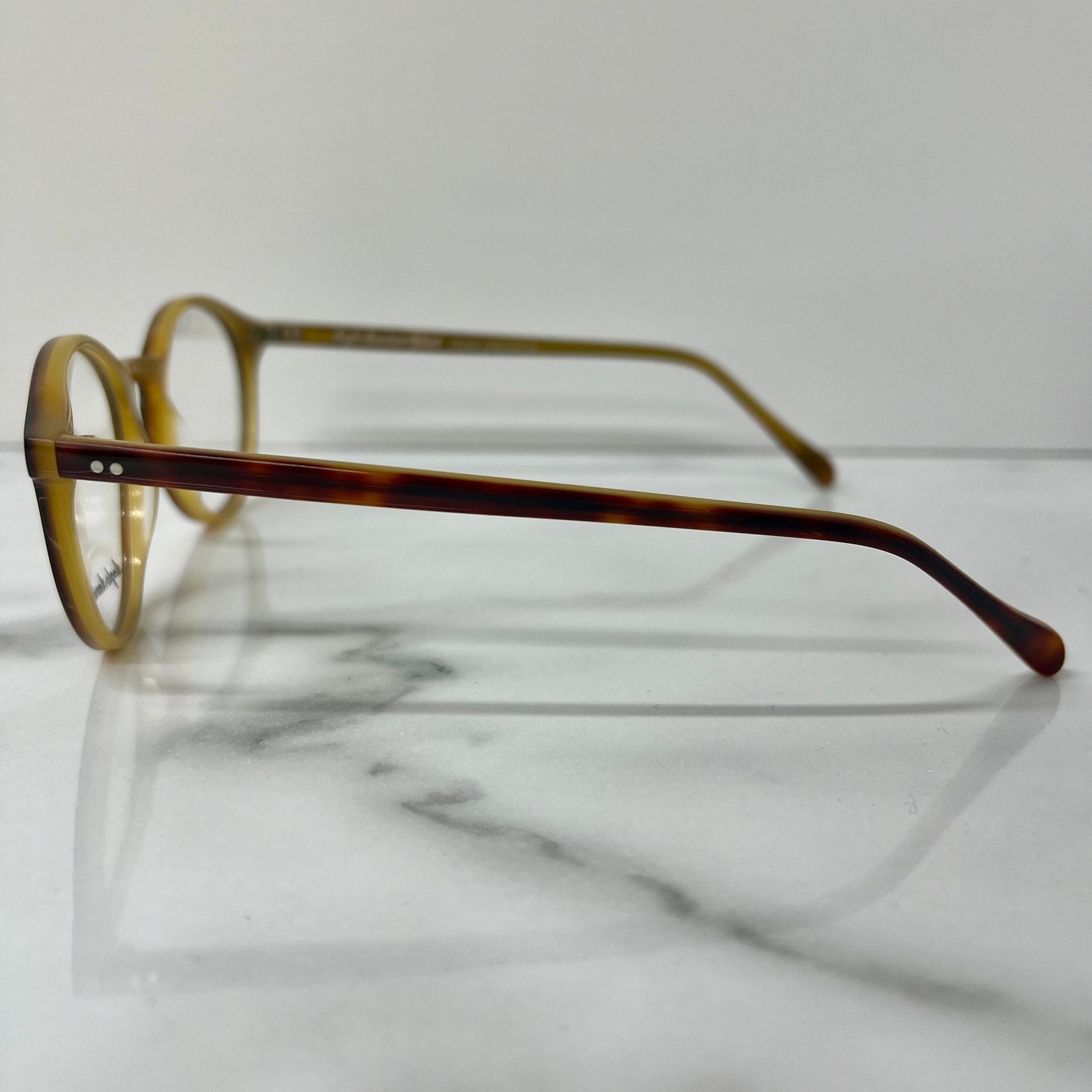 Anglo American 406 Glasses Frames Brown Gold 50mm England Designer Eyeglasses