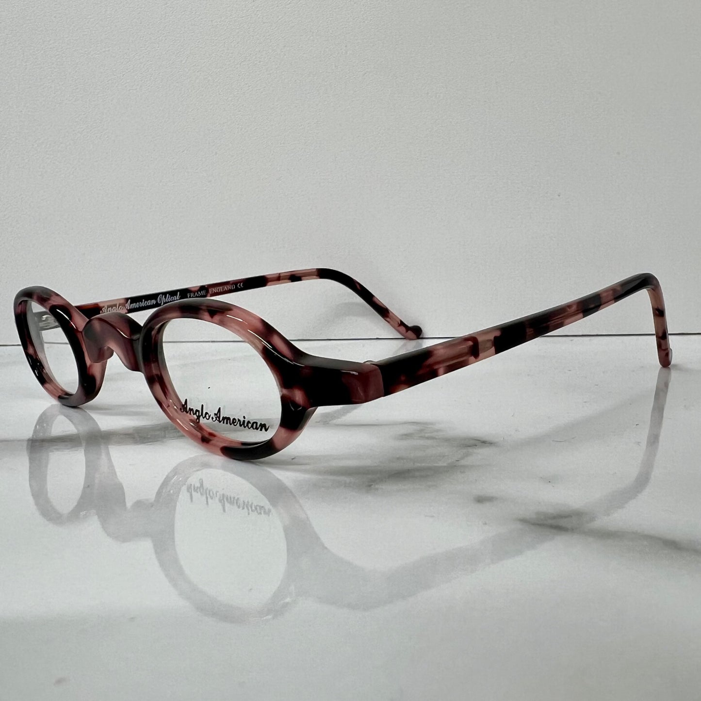 Anglo American Harpo Optical Glasses Pink Tortoise Shell England Eyeglasses