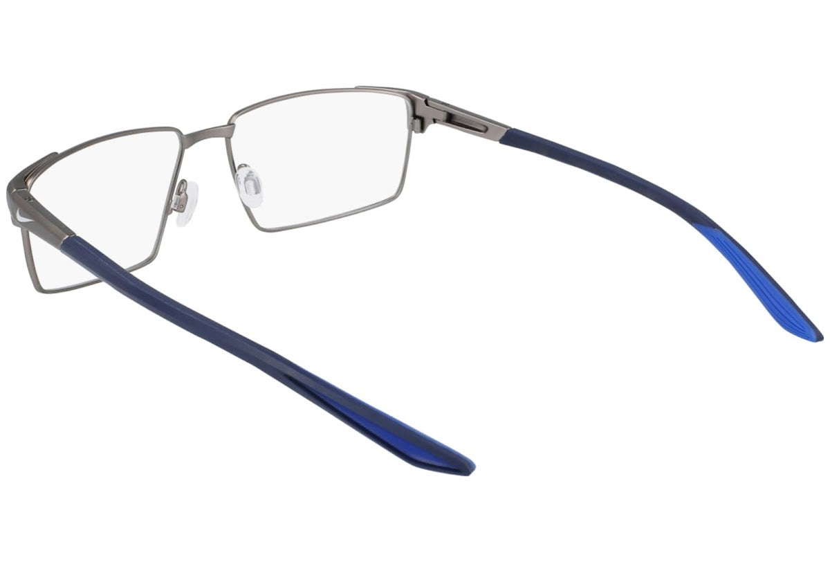Nike 8053 074 Glasses Frames Brushed Gunmetal Racer Blue Optical Eyeglasses