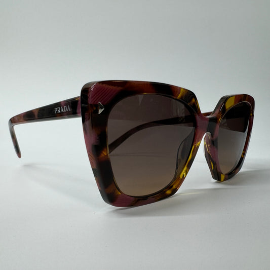 Womens Prada Pink Multicoloured Tortoise Shell Cat Eye Sunglasses PR 23ZS 18N50C