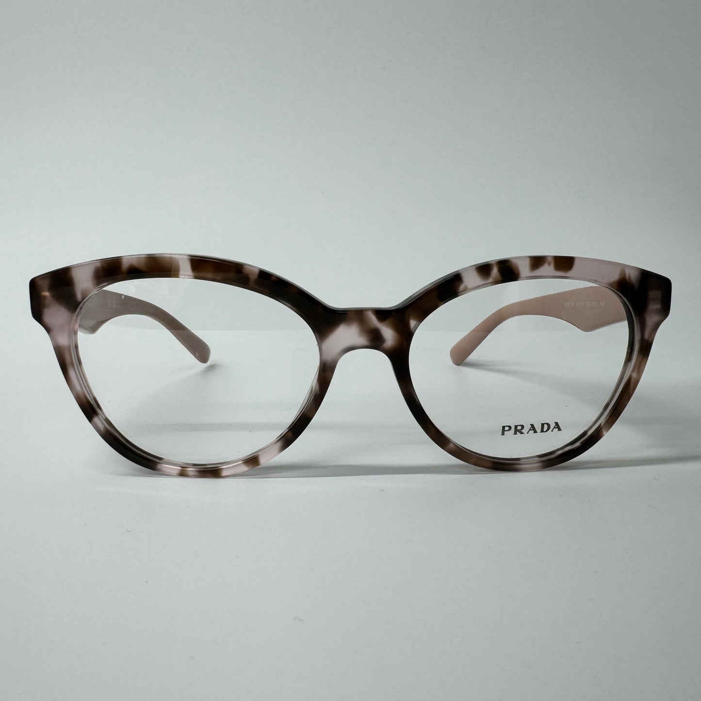 Womens Prada Pink Tortoise Shell Cat Eye Full Rim Glasses Frames PR 11RV ROJ1O1