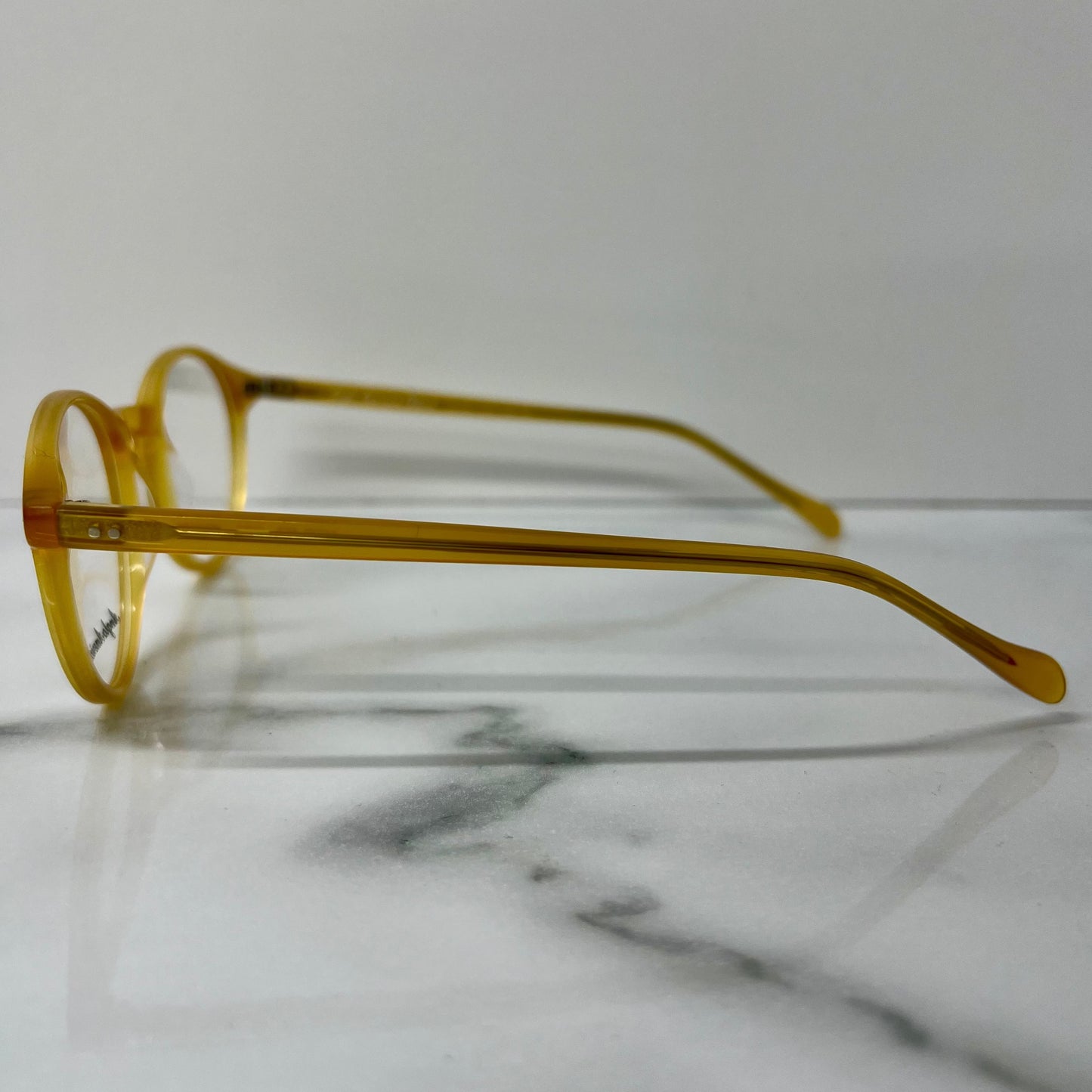 Anglo American 406 Optical Glasses Yellow England Designer Eyeglasses Classic