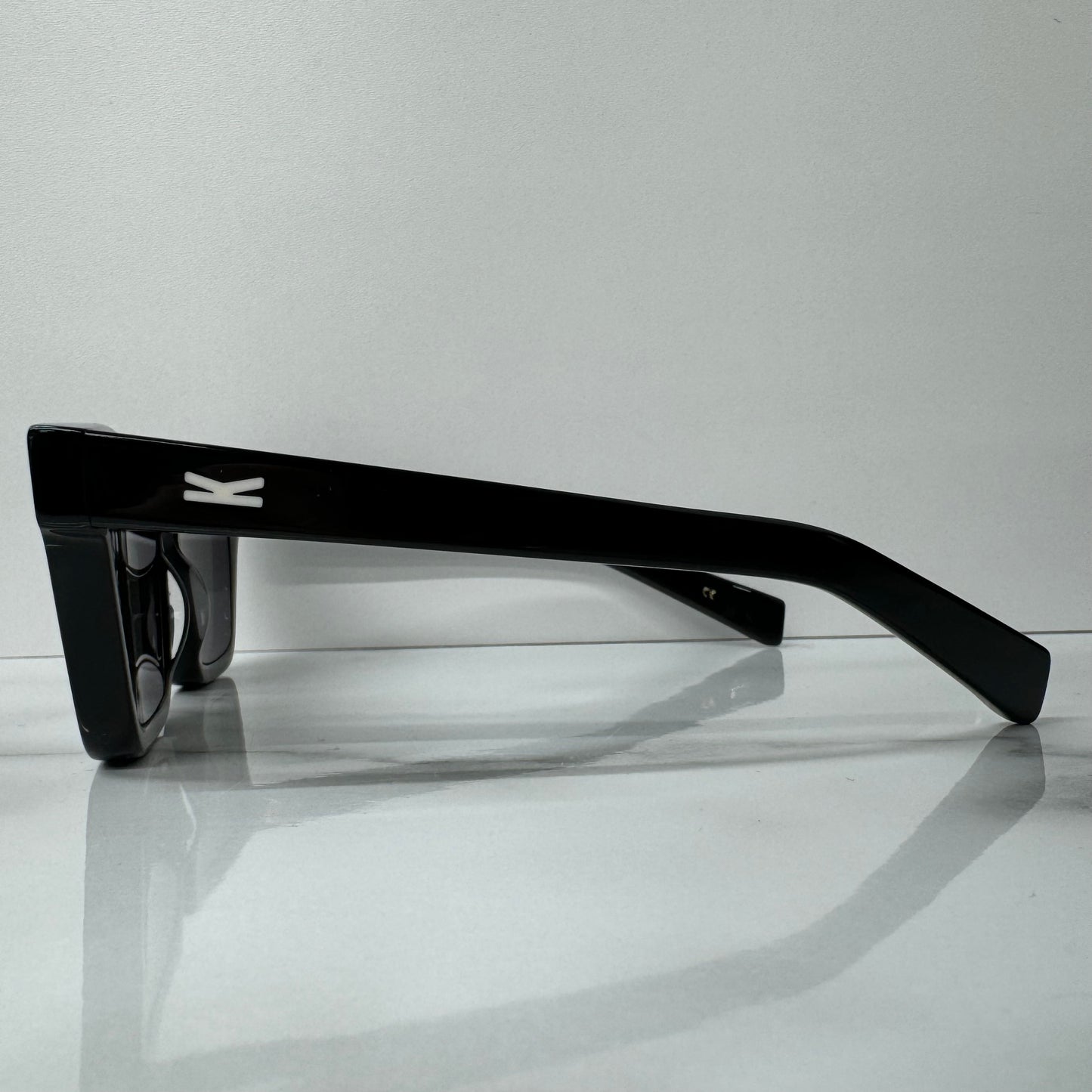 Kaleos Ritter Sunglasses C001 Black Square Unisex Acetate Grey Tint Glasses
