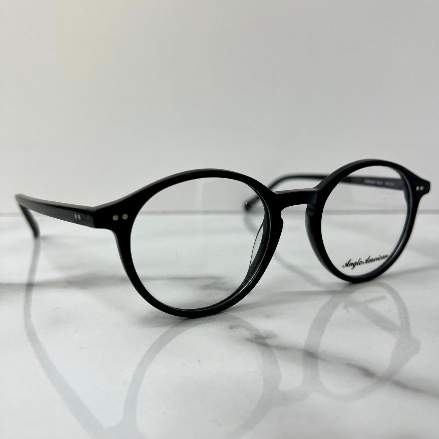 Anglo American 406 Optical Glasses Black England Designer Eyeglasses Classic
