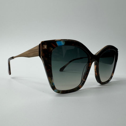 Womens Ana Hickmann Multicoloured Tortoise & Rose Gold Cat Eye Sunglasses AH9346