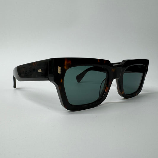 GAST Brown Tortoise Shell GOTHA GT02 Handmade Acetate Unisex Square Sunglasses