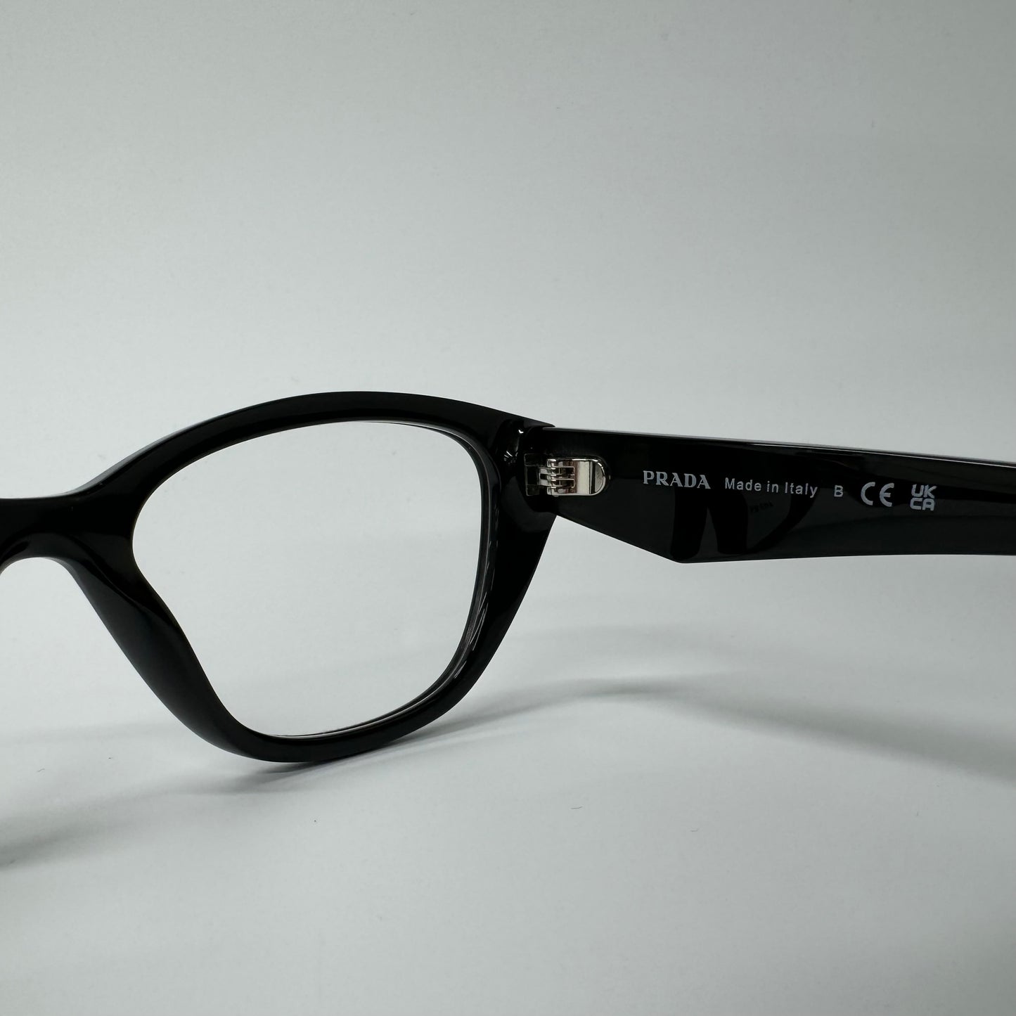 PRADA PR 21ZV 19J1O1 Glasses Frames RX Optical Black Cat Eye Eyeglasses