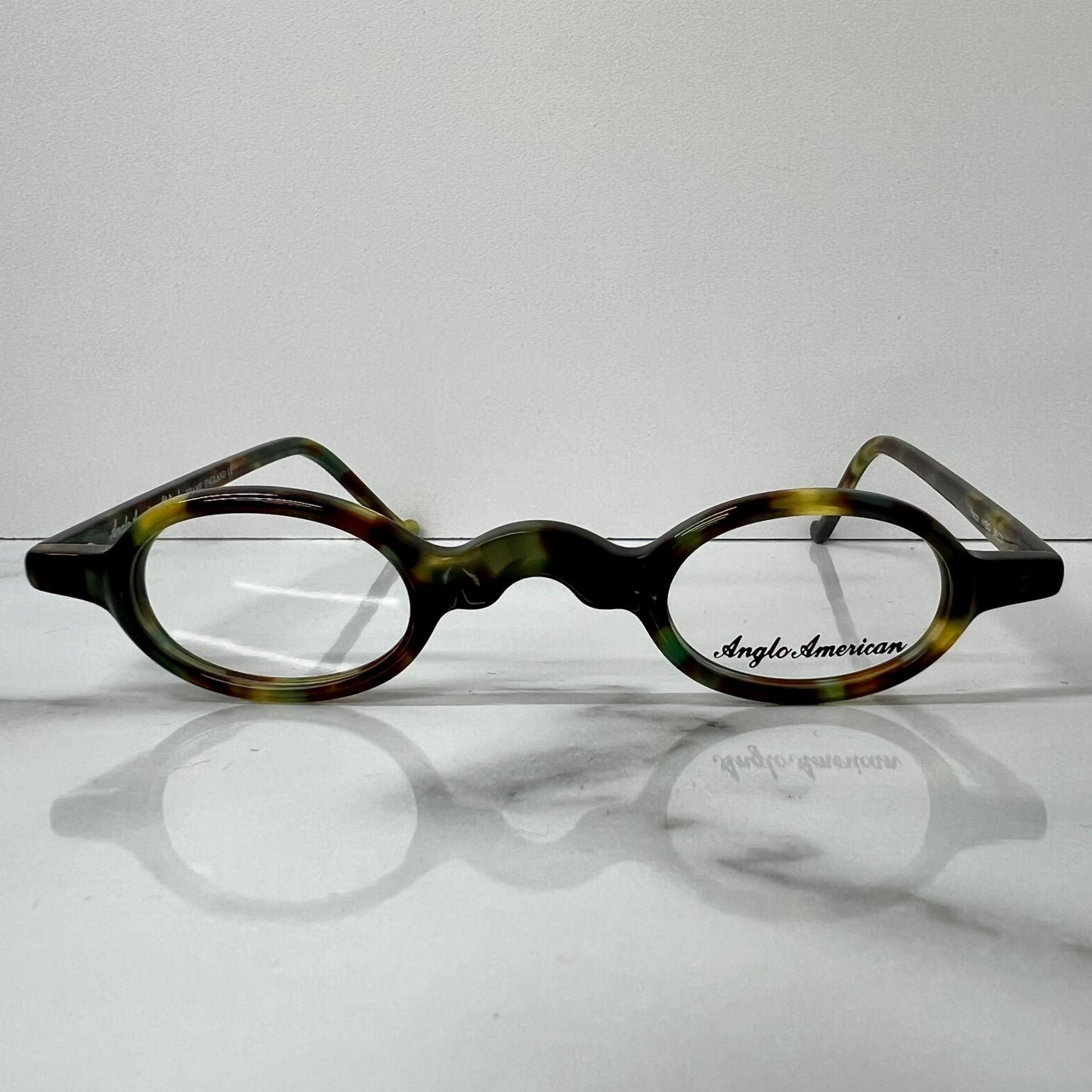 Anglo American Harpo Optical Glasses Green Camouflage England Eyeglasses