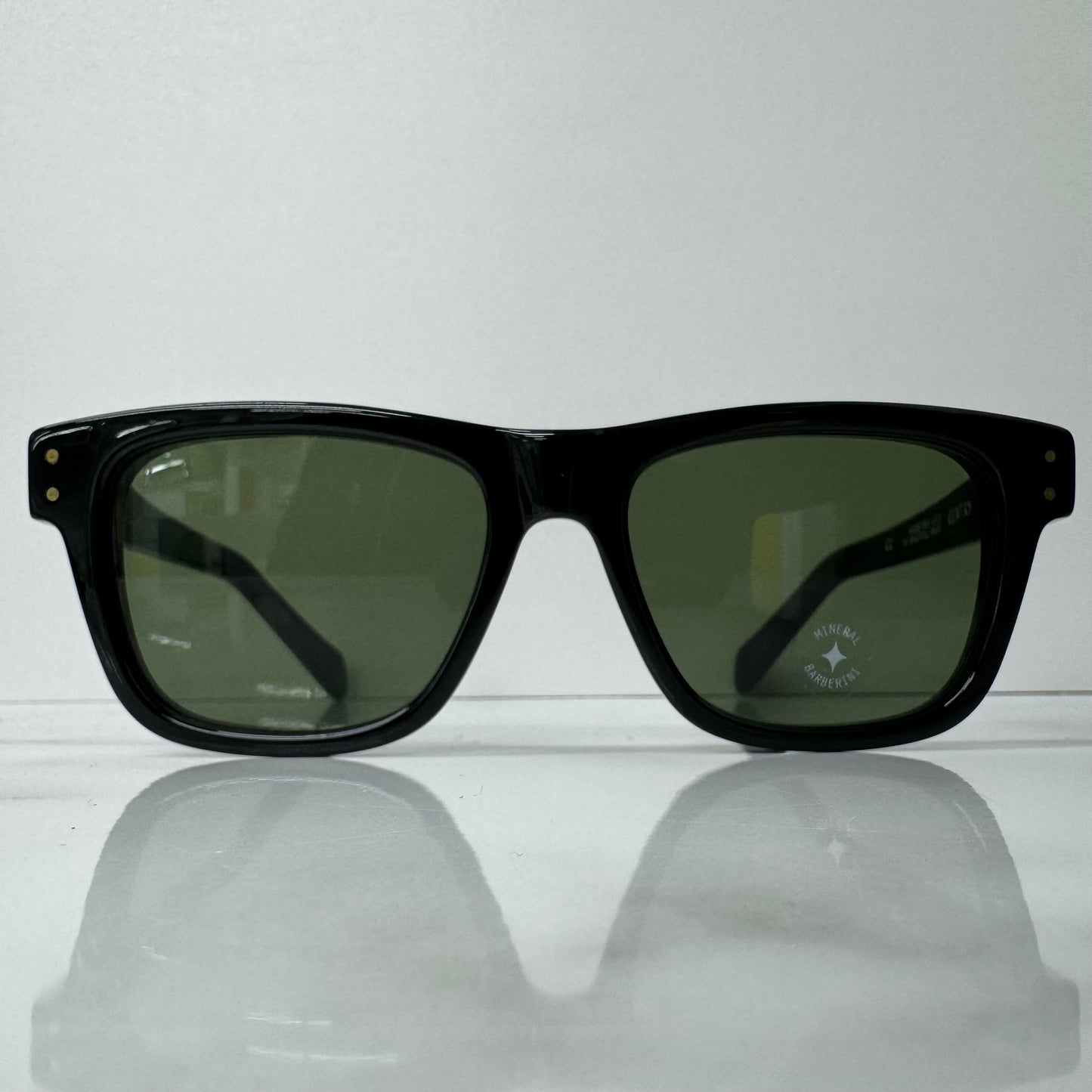 Kaleos Gentry Sunglasses C001 Unisex Square Black & Green Tinted Acetate Glasses