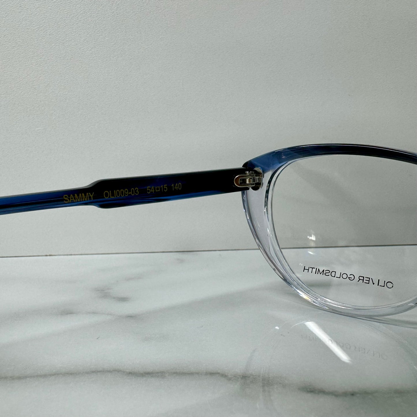 Oliver Goldsmith Glasses Frames Sammy OLI009-03 Cat Eye Blue Clear Eyeglasses
