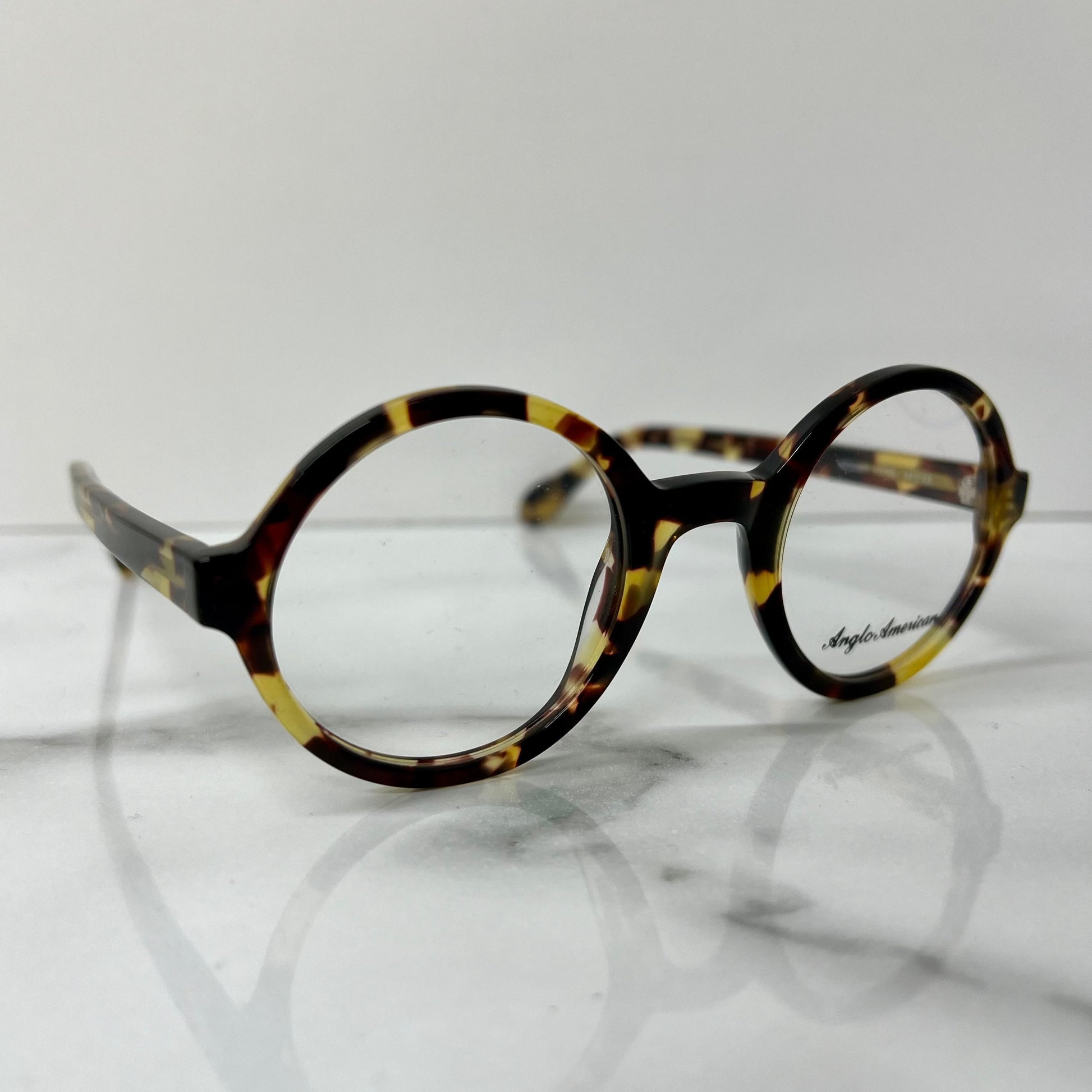 Anglo American 221 Optical Glasses Tortoise Shell England Designer Eyeglasses