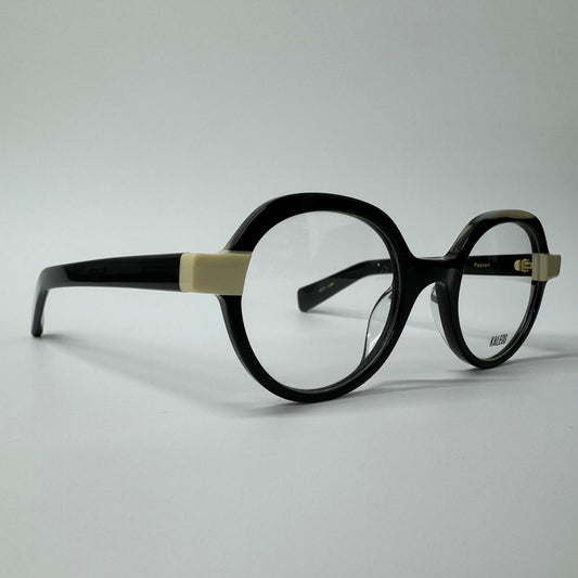 Womens Kaleos Black & Cream Round Preppy Glasses Frames C003 Paxton Eyeglasses