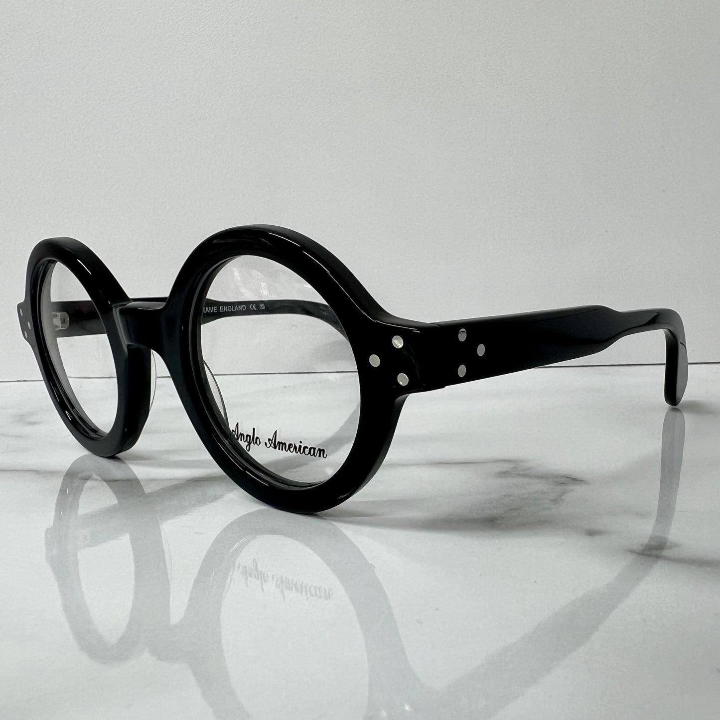 Anglo American 180E Glasses Frames Round London Eyewear.