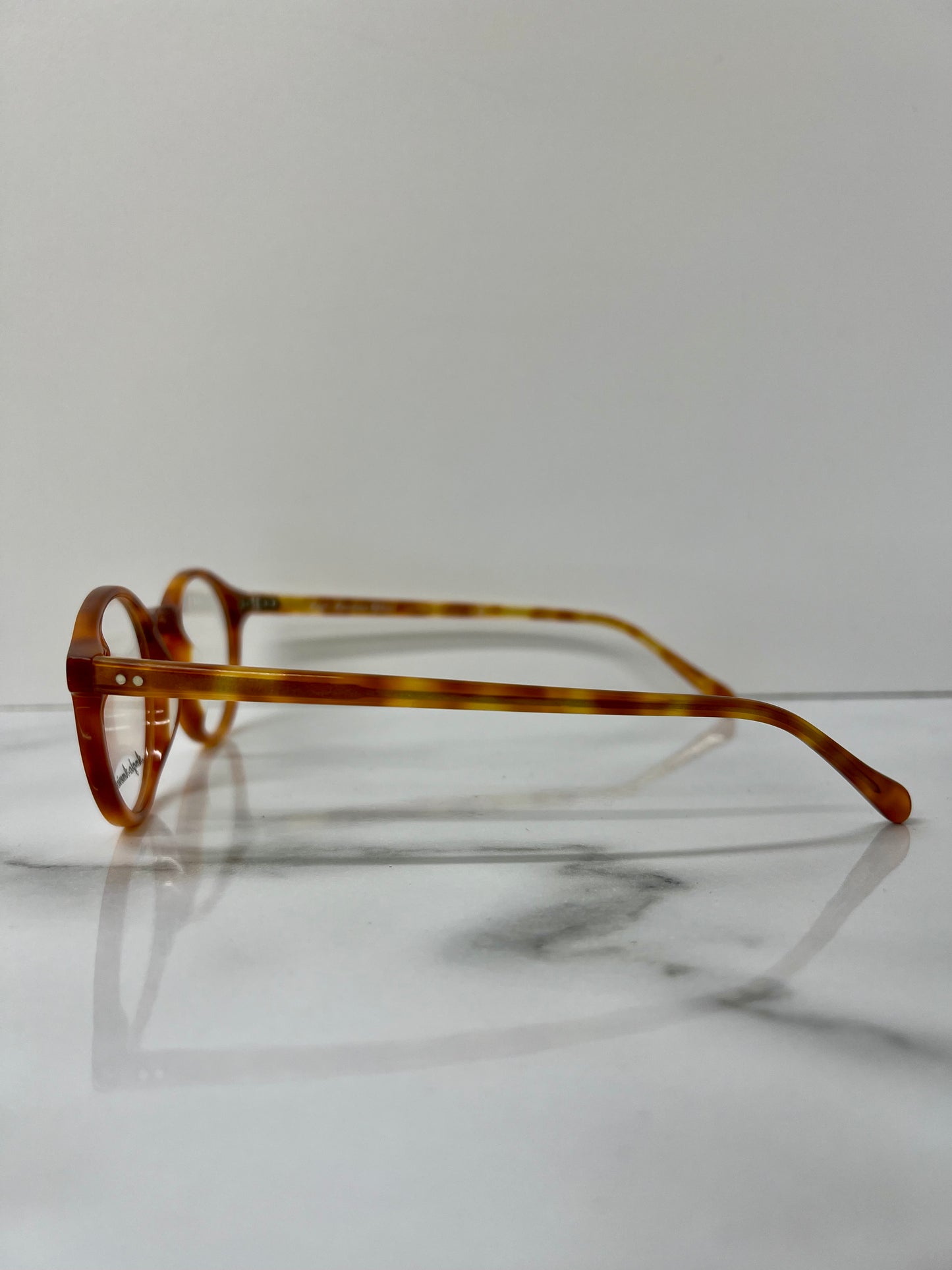 Anglo American 406 Optical Glasses Caramel England Designer Eyeglasses Classic