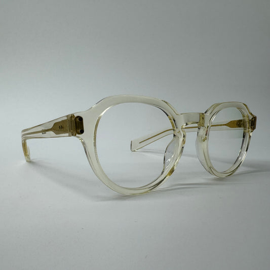 Kaleos Crystal Clear Transparent Gold Round Unisex Glasses Frames Cooper C003