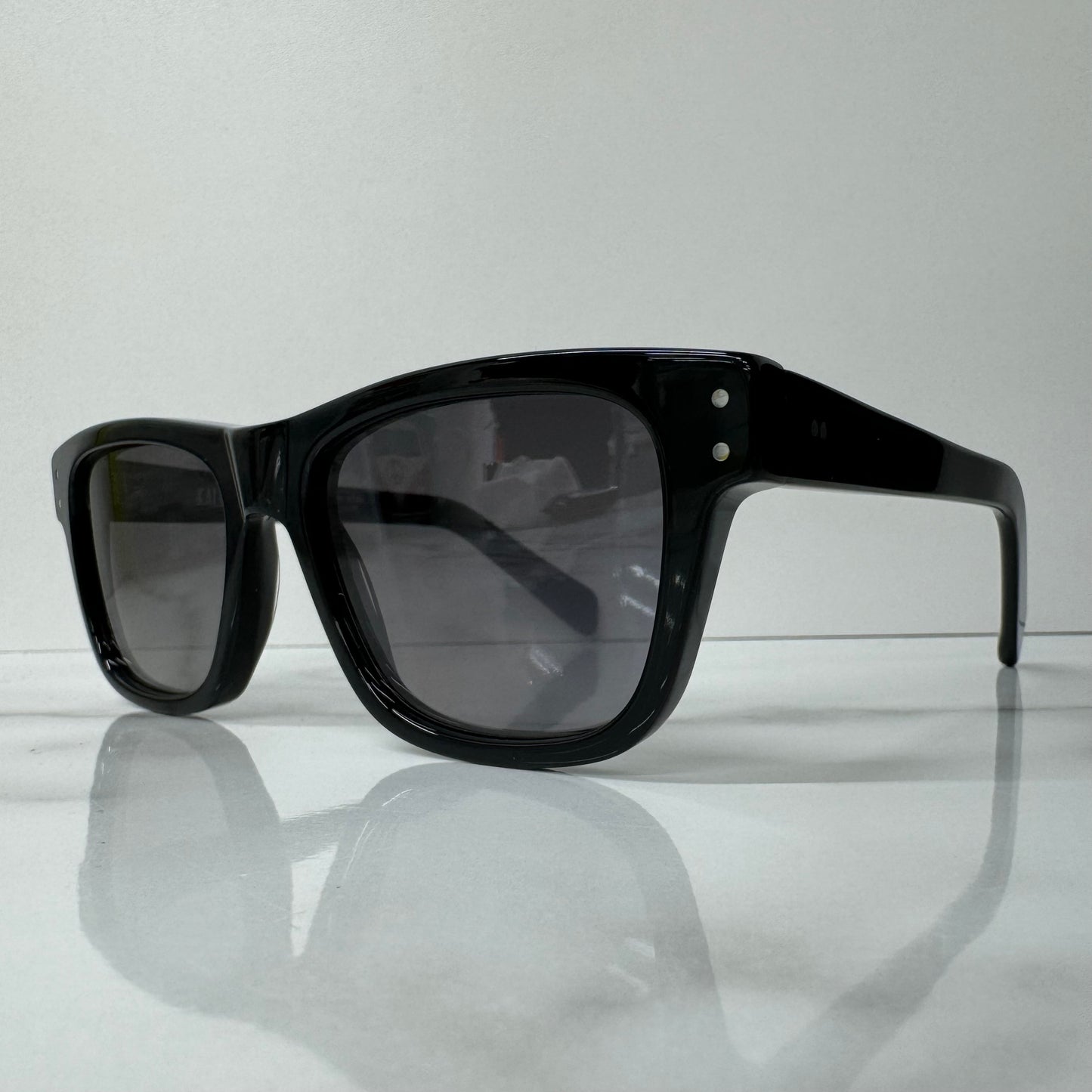 Kaleos Gentry Sunglasses CAT3 Unisex Black Square Acetate Grey Tinted Lens 54mm