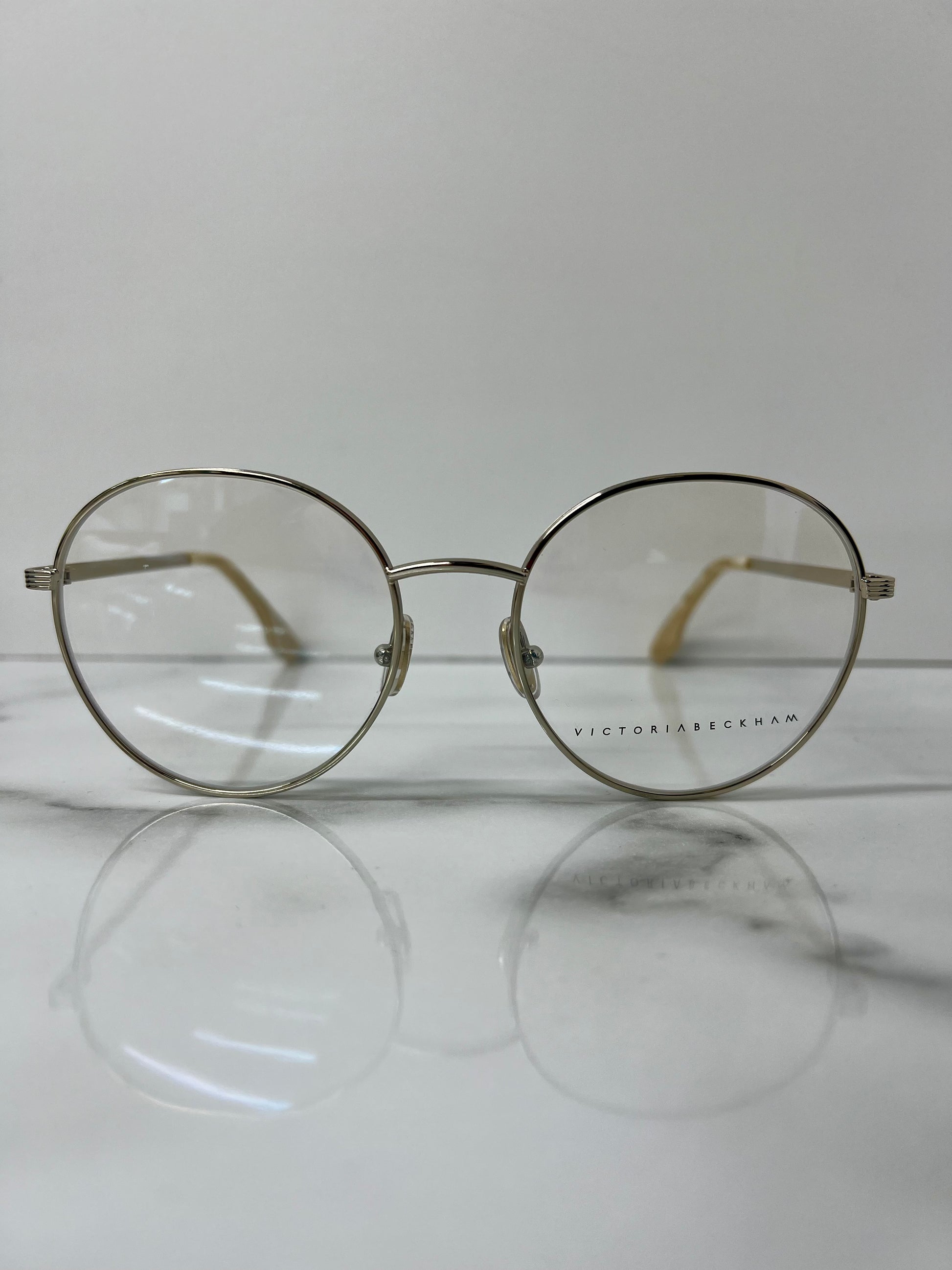 Victoria Beckham Glasses Frames Optical Silver Pearl Eyeglasses VB229