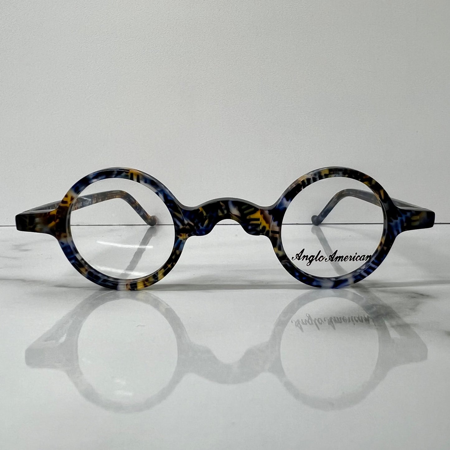 Anglo American Groucho Glasses Frames ABSH Mulitcoloured Round London Eyewear.