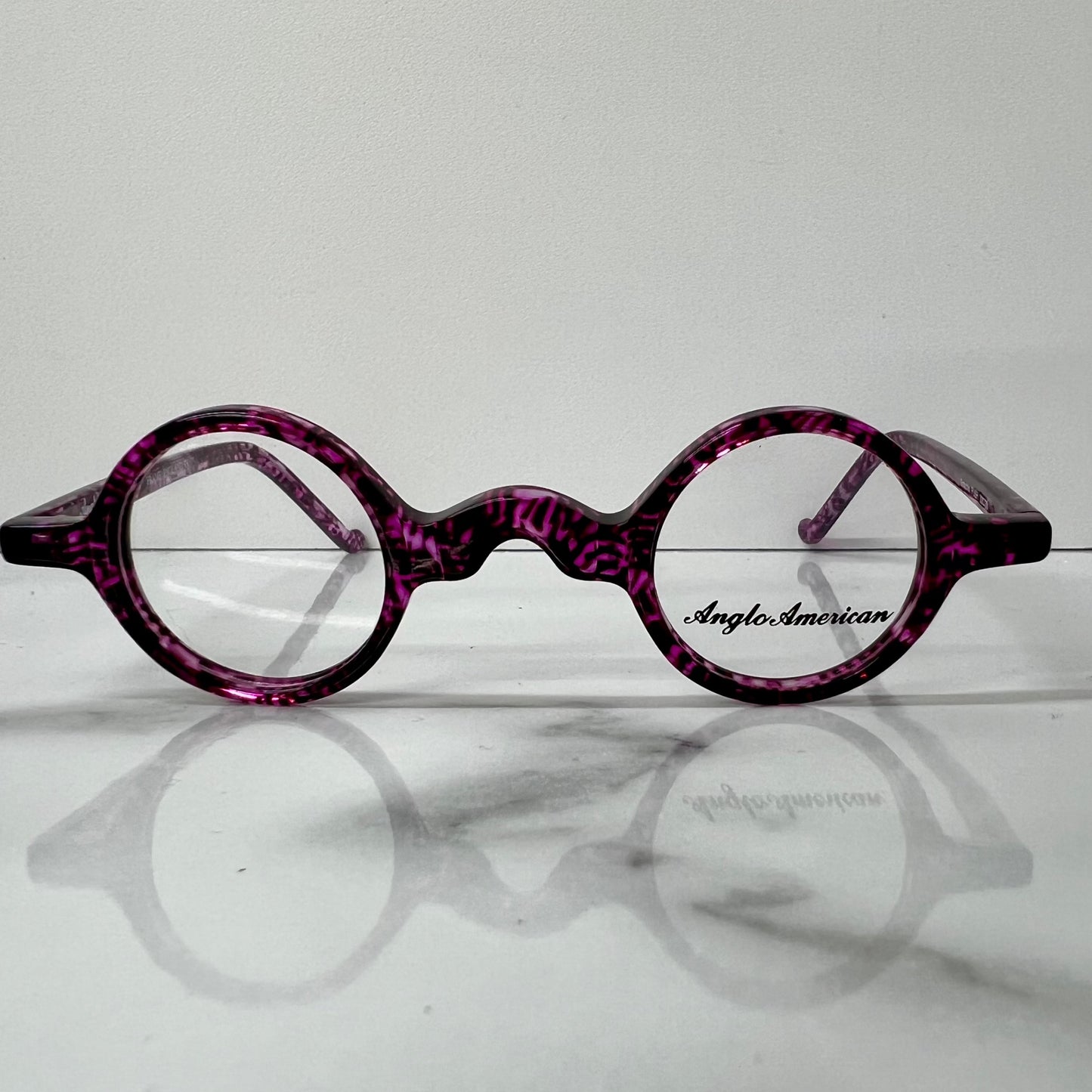 Anglo American Groucho Optical Glasses Pink Clear England Designer Eyeglasses