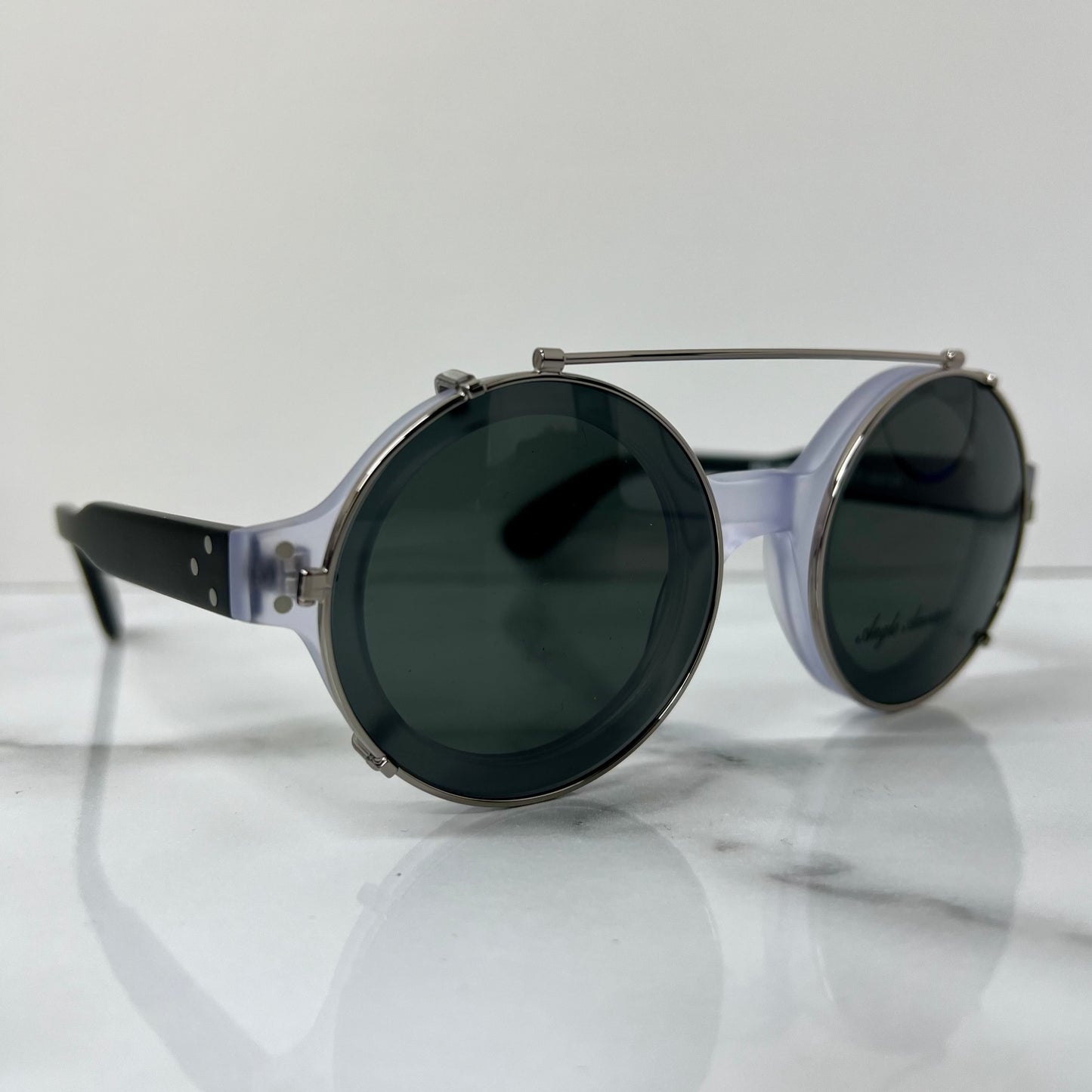 Anglo American Clip on Sunglasses 180E CC/BLK MATT Mens Designer Classic Eyewear