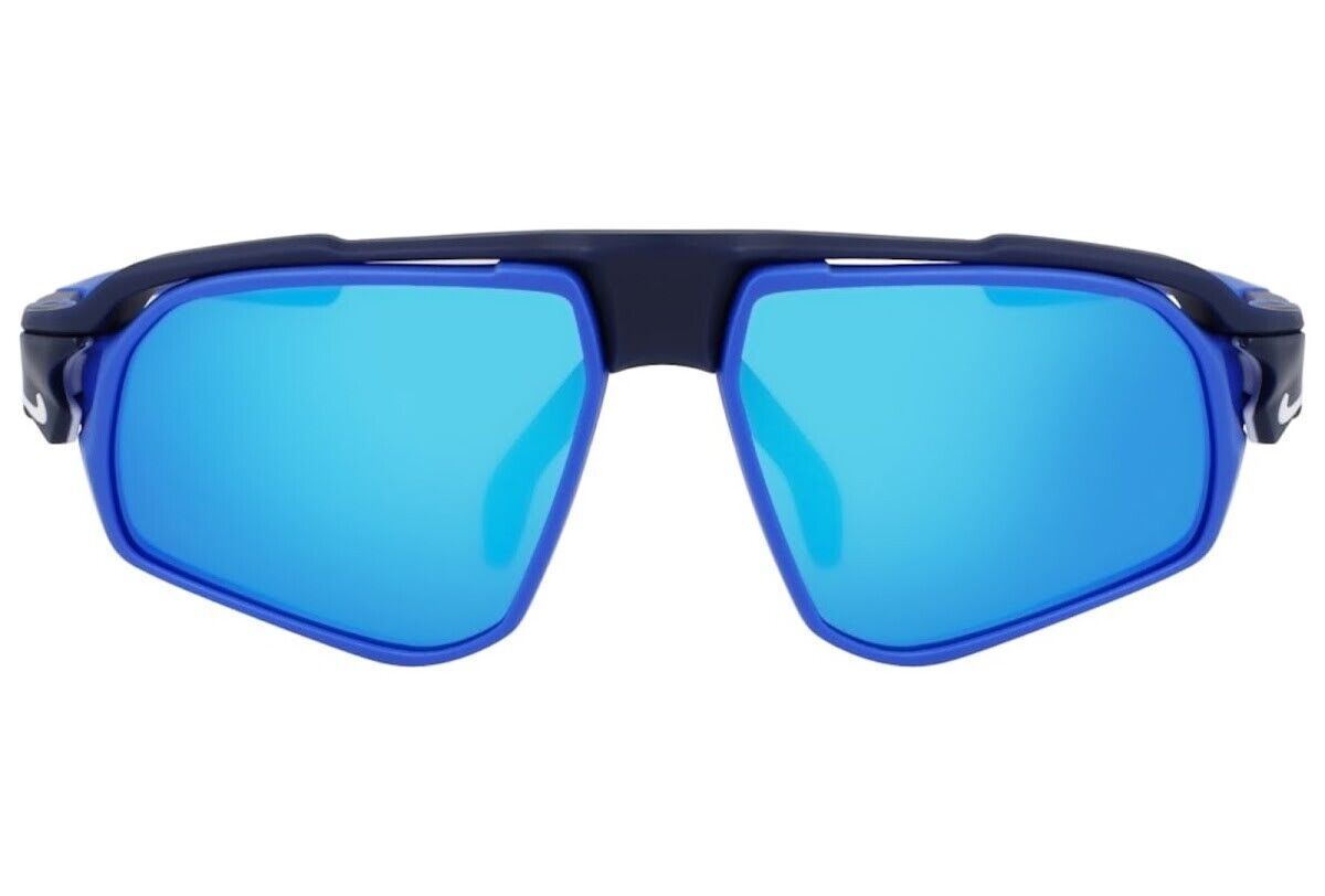 Nike Flyfree Blue Sunglasses FV2391 410 Matte Navy Blue Mirrored