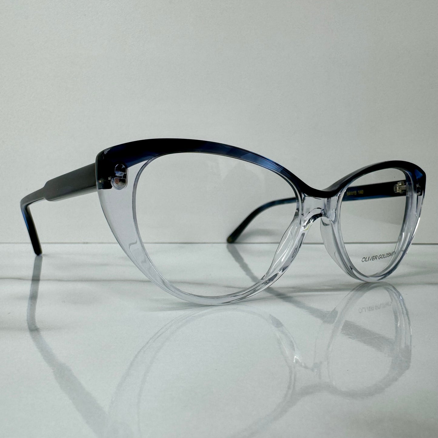 Oliver Goldsmith Glasses Frames Sammy OLI009-03 Cat Eye Blue Clear Eyeglasses