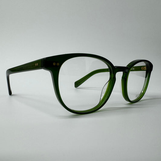 Mens Kaleos Blanco Big Transparent Green Round Acetate Glasses Frames C004