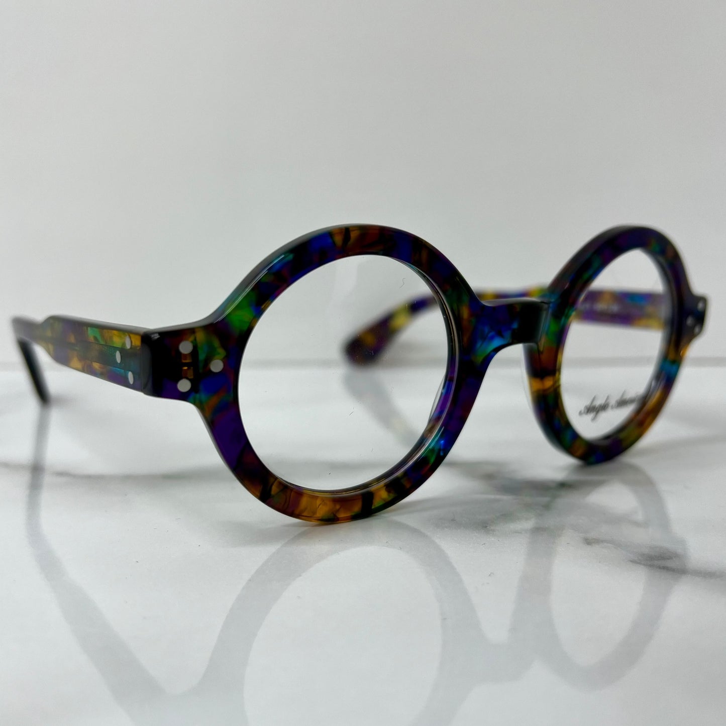 Anglo American 180E Glasses Frames Round London Eyewear.