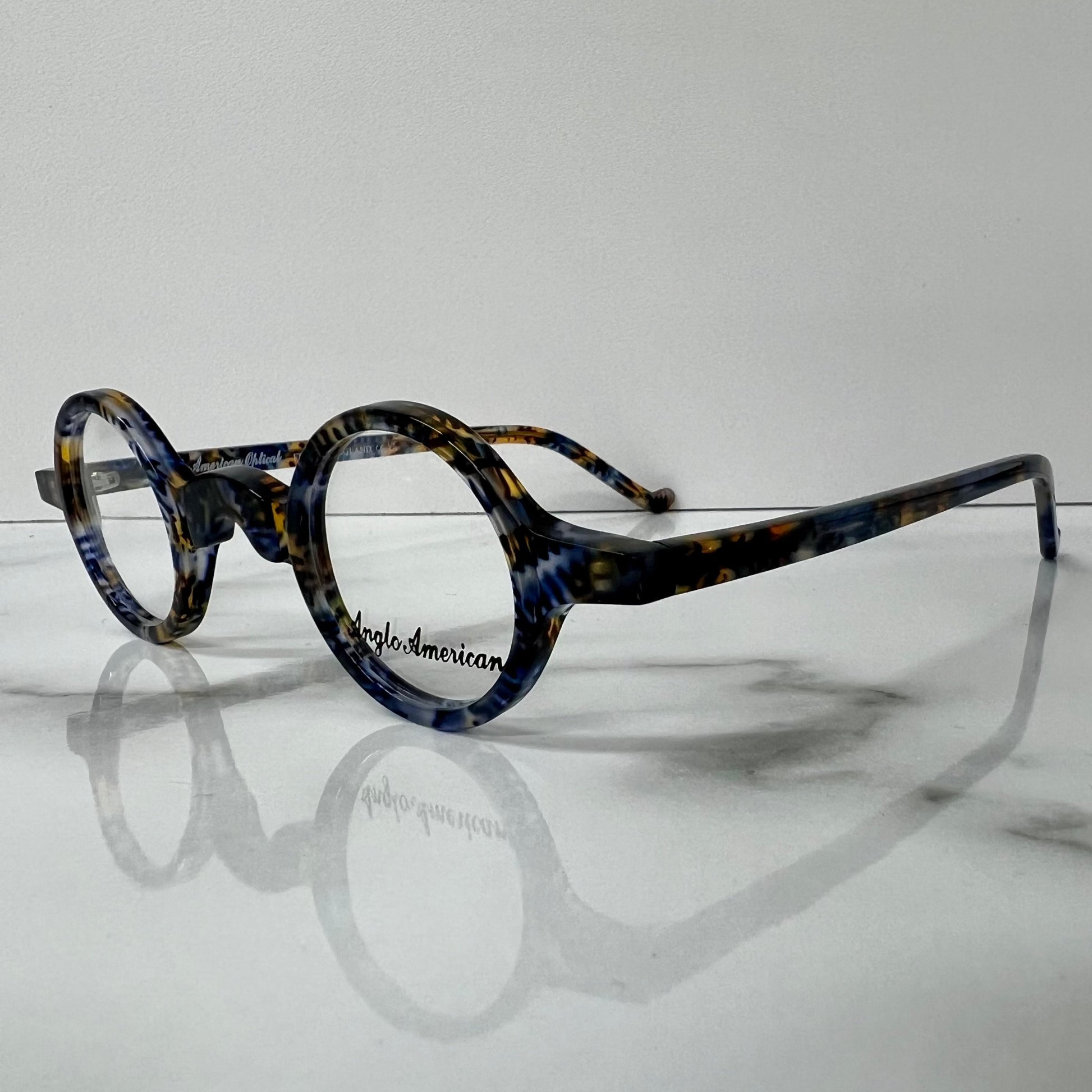Anglo American Groucho Glasses Frames ABSH Mulitcoloured Round London Eyewear.