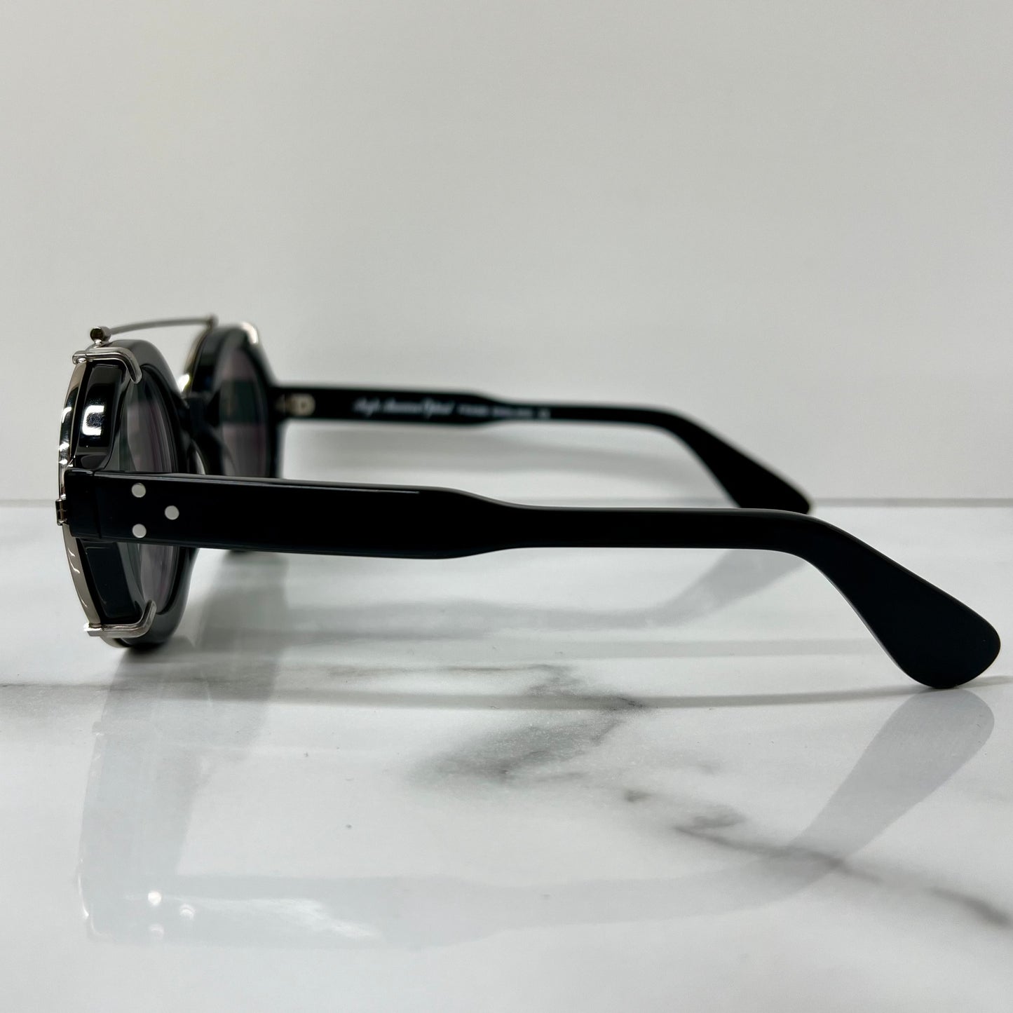 Anglo American Clip on Sunglasses 180E Black Designer Classic Optical Eyewear