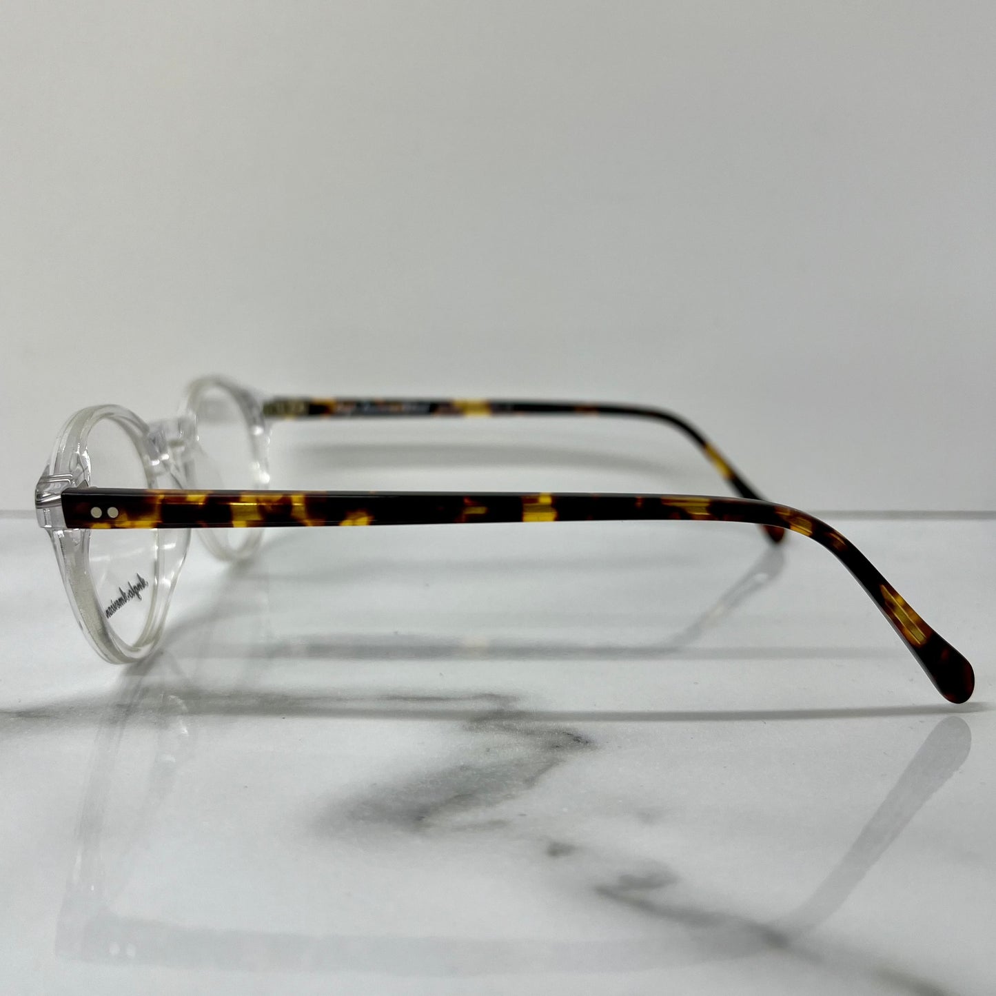 Anglo American 406 Optical Glasses Clear Tortoise Shell England Eyeglasses