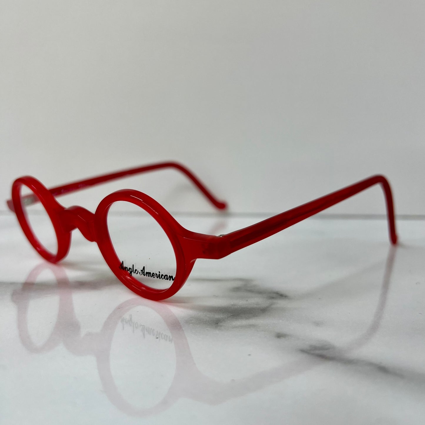 Anglo American Groucho Optical Glasses Mens Red England Designer Eyeglasses