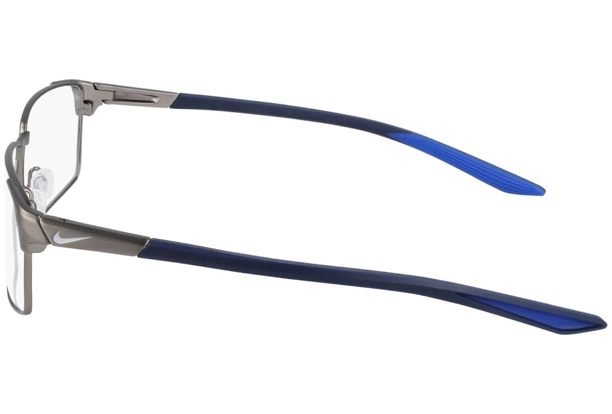 Nike 8053 074 Glasses Frames Brushed Gunmetal Racer Blue Optical Eyeglasses
