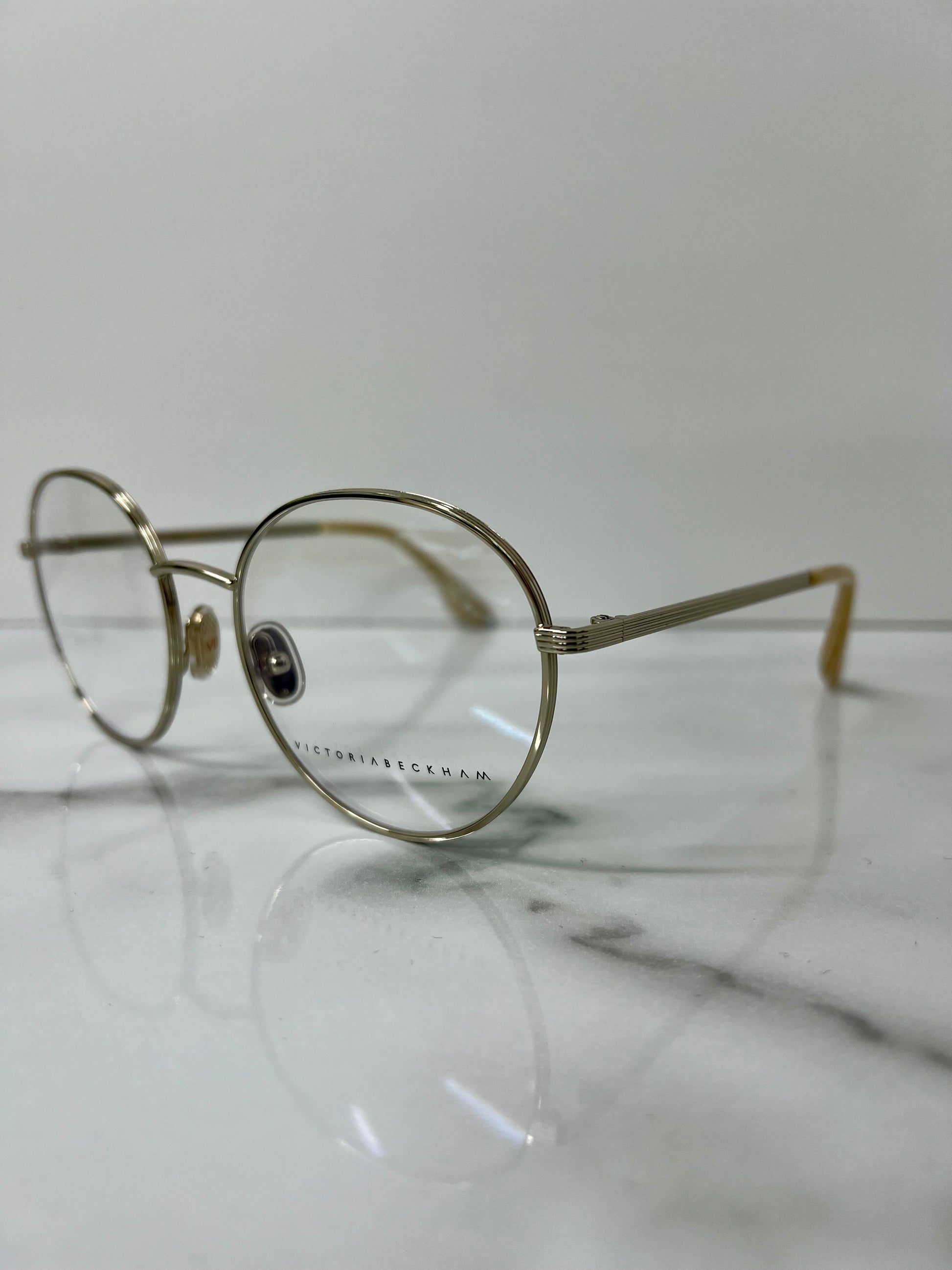 Victoria Beckham Glasses Frames Optical Silver Pearl Eyeglasses VB229