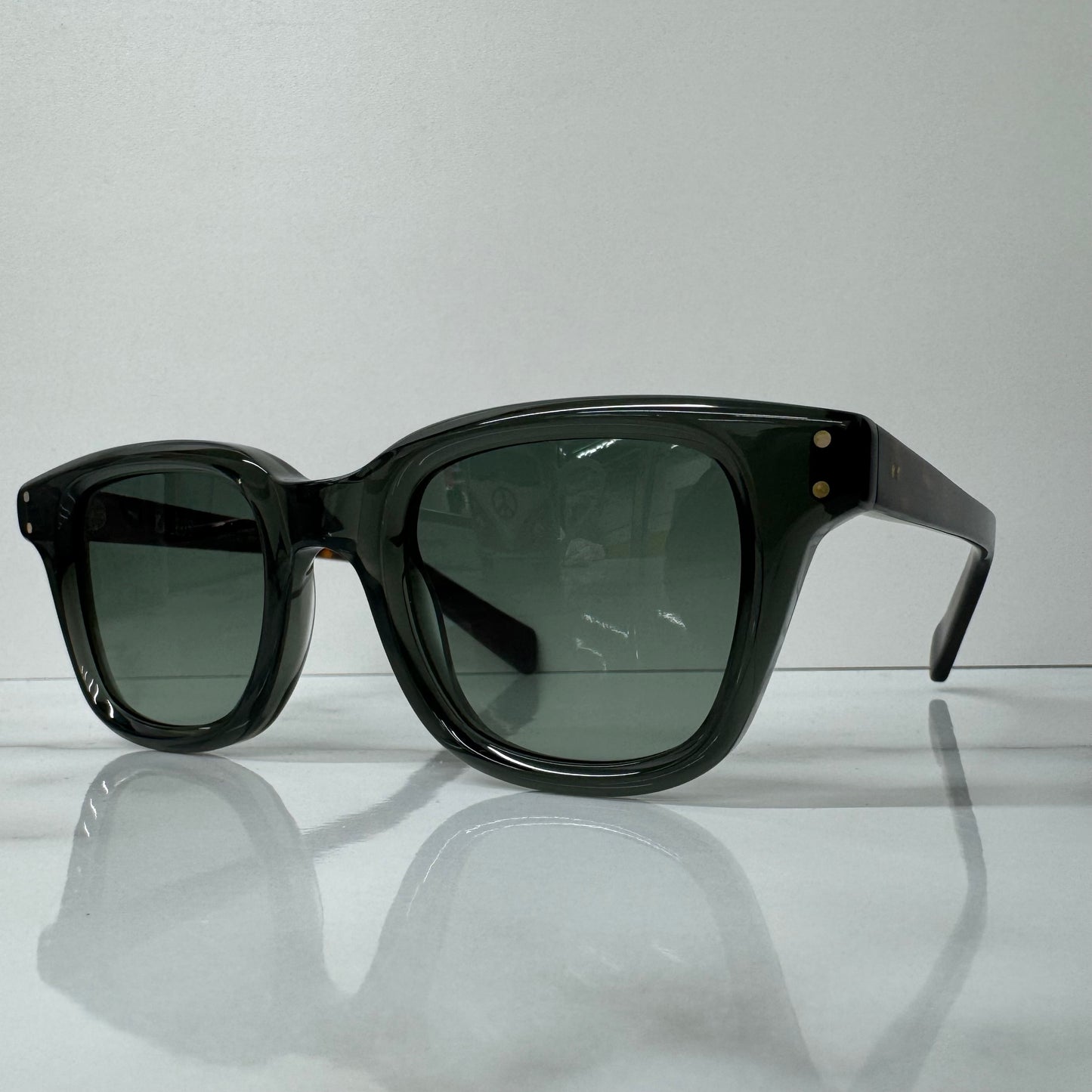 Kaleos Larson Sunglasses CAT2 Transparent Grey Tortoise Shell Square Glasses