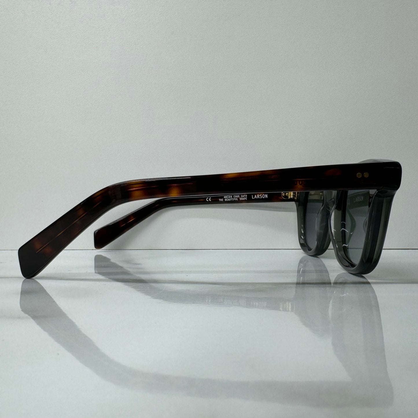Kaleos Larson Sunglasses CAT2 Transparent Grey Tortoise Shell Square Glasses