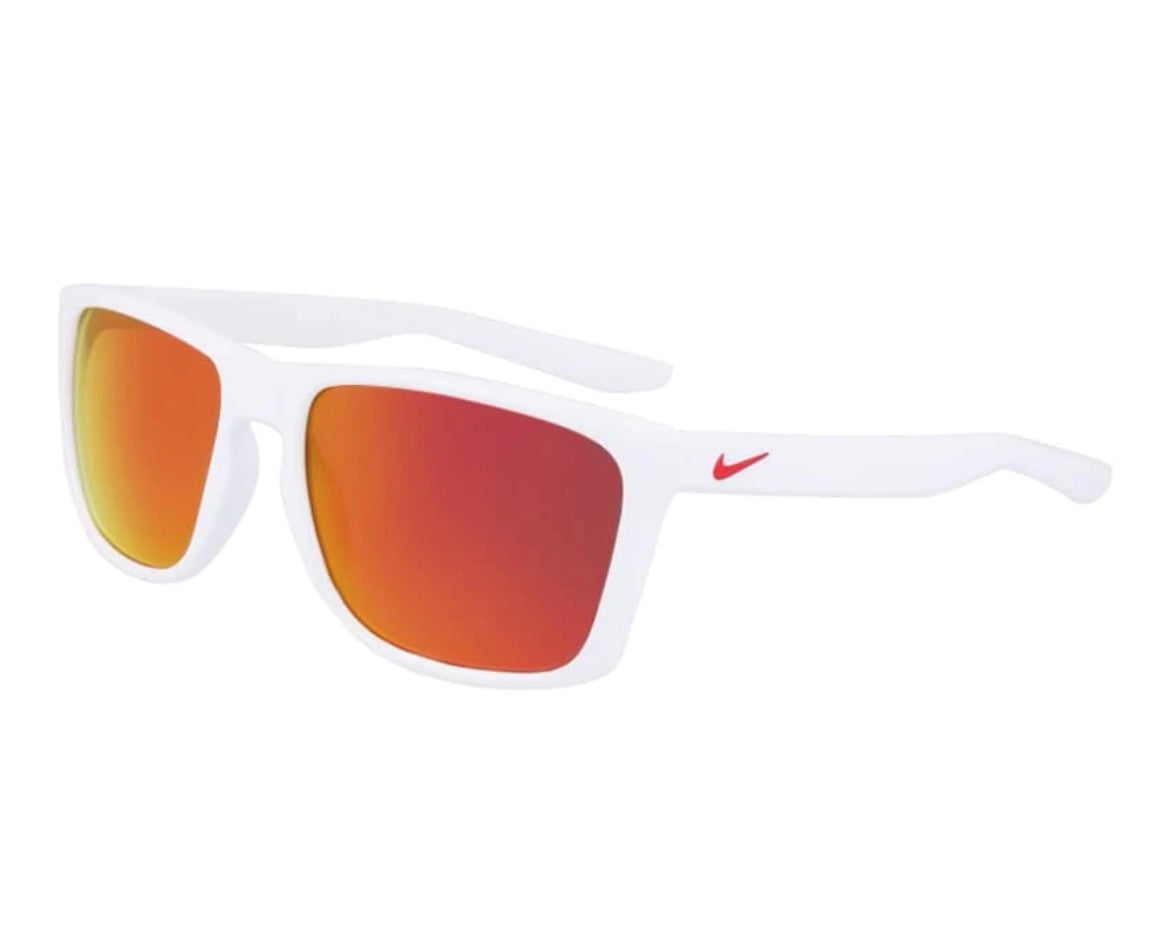 Nike Fortune M FD1805 100 Sunglasses White & Red Mirrored Sports Unisex Eyewear