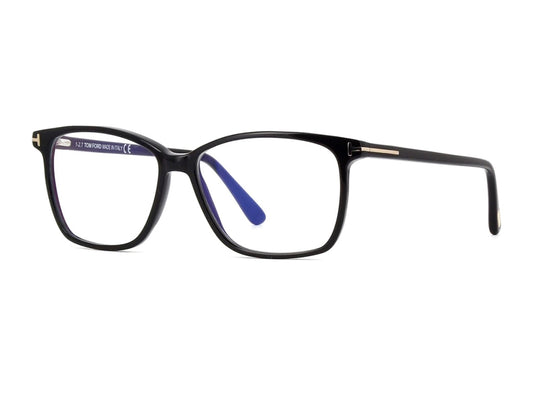 Tom Ford TF5478 001 Glasses Frames Shiny Black Blue Light Acetate Eyeglasses