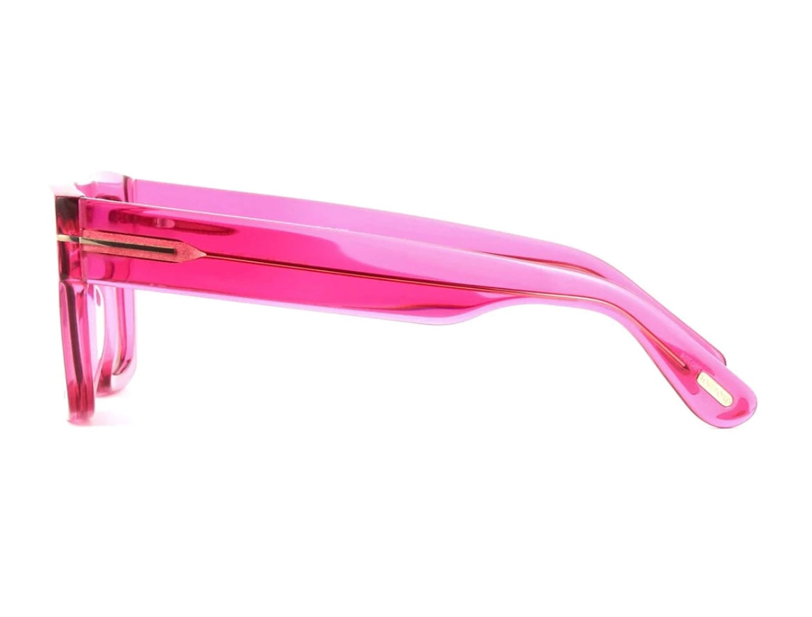 Tom Ford Fausto Glasses Frames Transparent Crystal Pink TF711 75S RX Eyeglasses