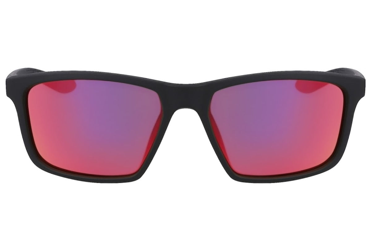 Nike Valiant M Sunglasses FJ1998 016 Black & Infrared Red Lens Sports Wrap