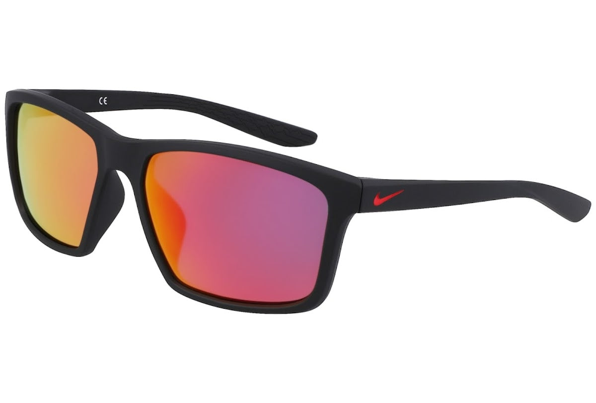 Nike Valiant M Sunglasses FJ1998 016 Black & Infrared Red Lens Sports Wrap