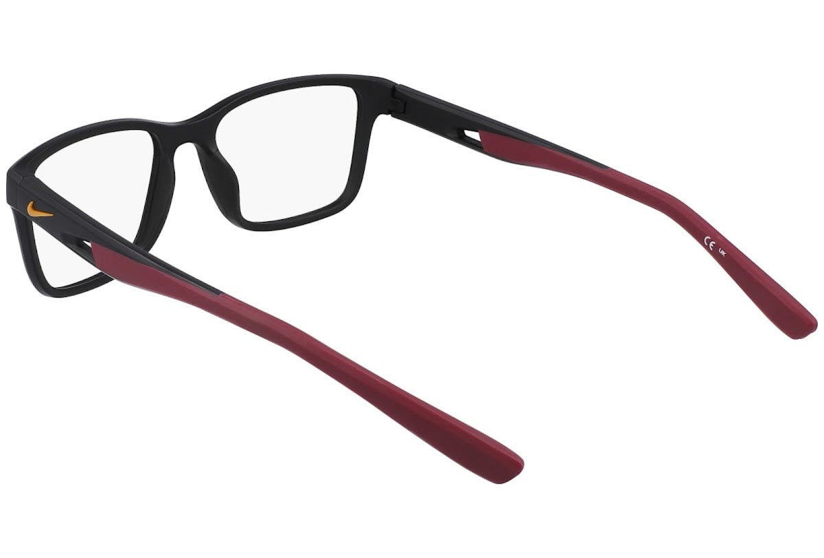 Nike 7014 002 Prescription Glasses Matte Black Night Maroon RX Eyeglasses