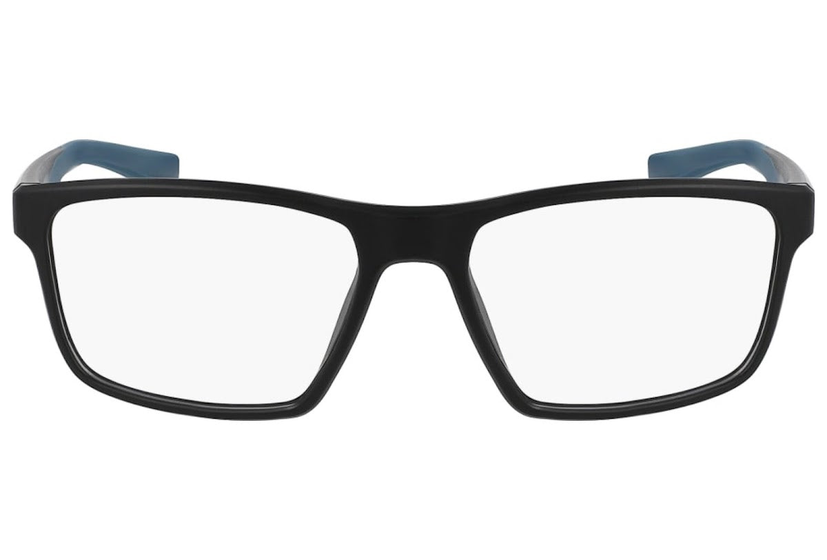Nike 7015 004 Glasses Frames Rectangular Matte Black Space Blue Sport Eyeglasses