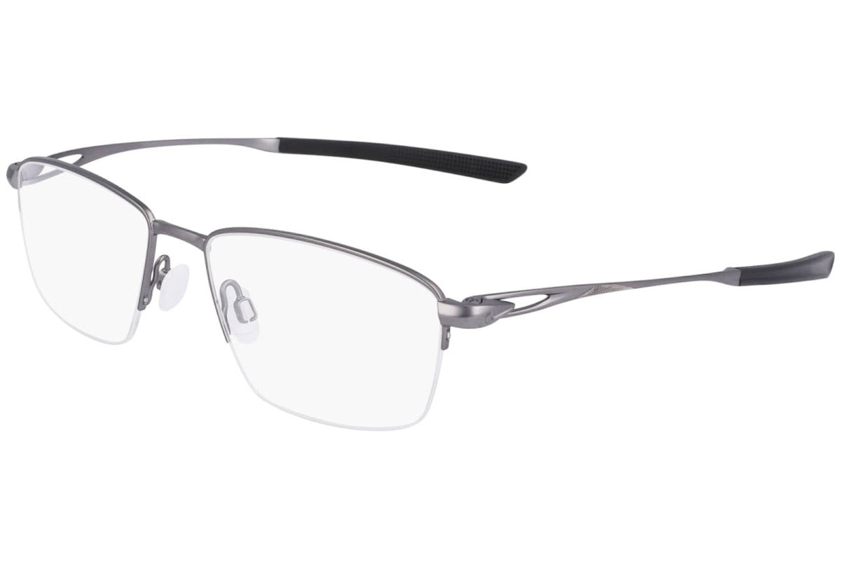 Nike 6045 070 Prescription Glasses Semi Rimless Gunmetal Eyeglasses