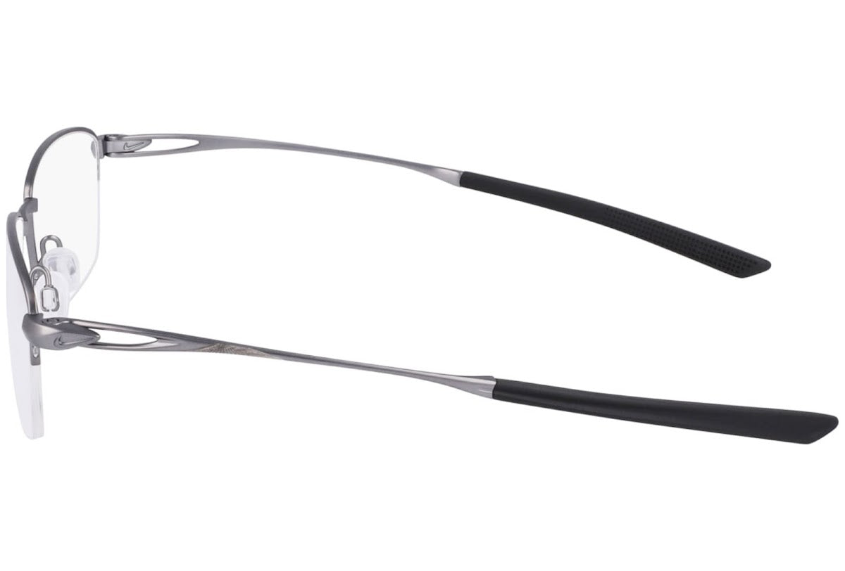 Nike 6045 070 Prescription Glasses Semi Rimless Gunmetal Eyeglasses