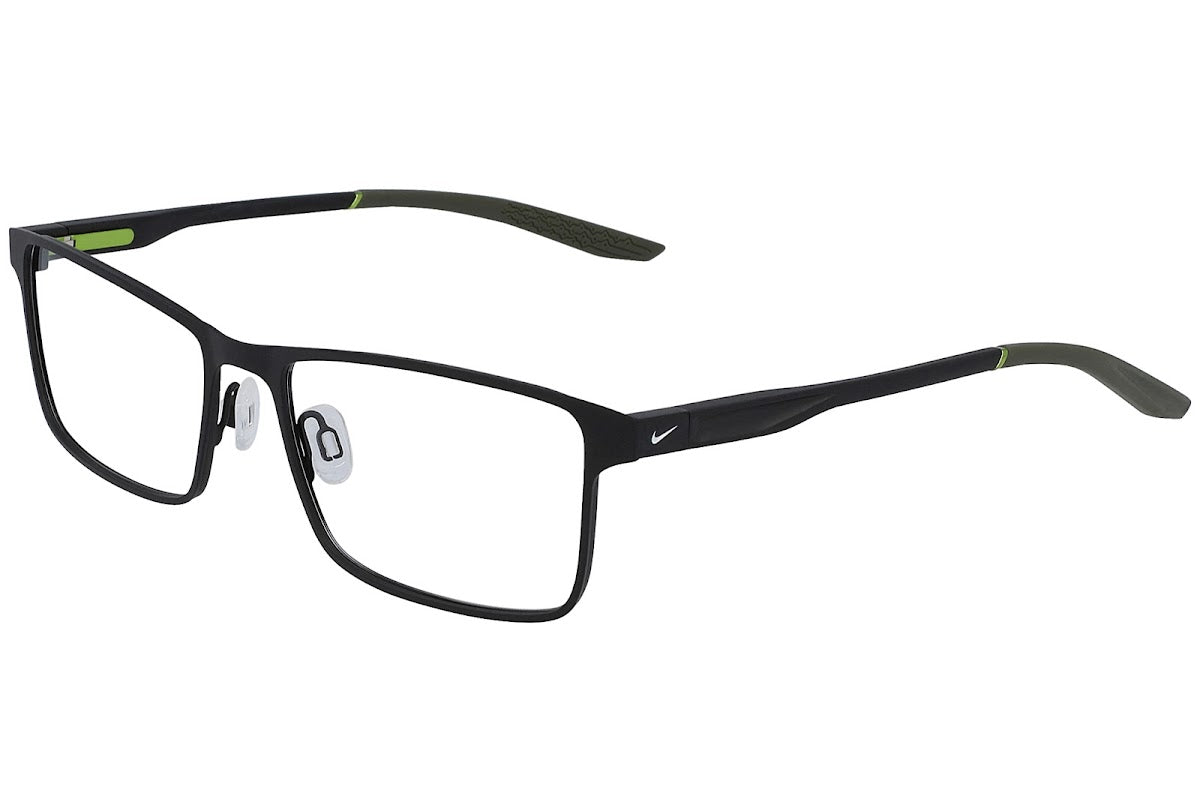 Nike 8047 005 Prescription Glasses Satin Black Cargo Khaki Eyeglasses