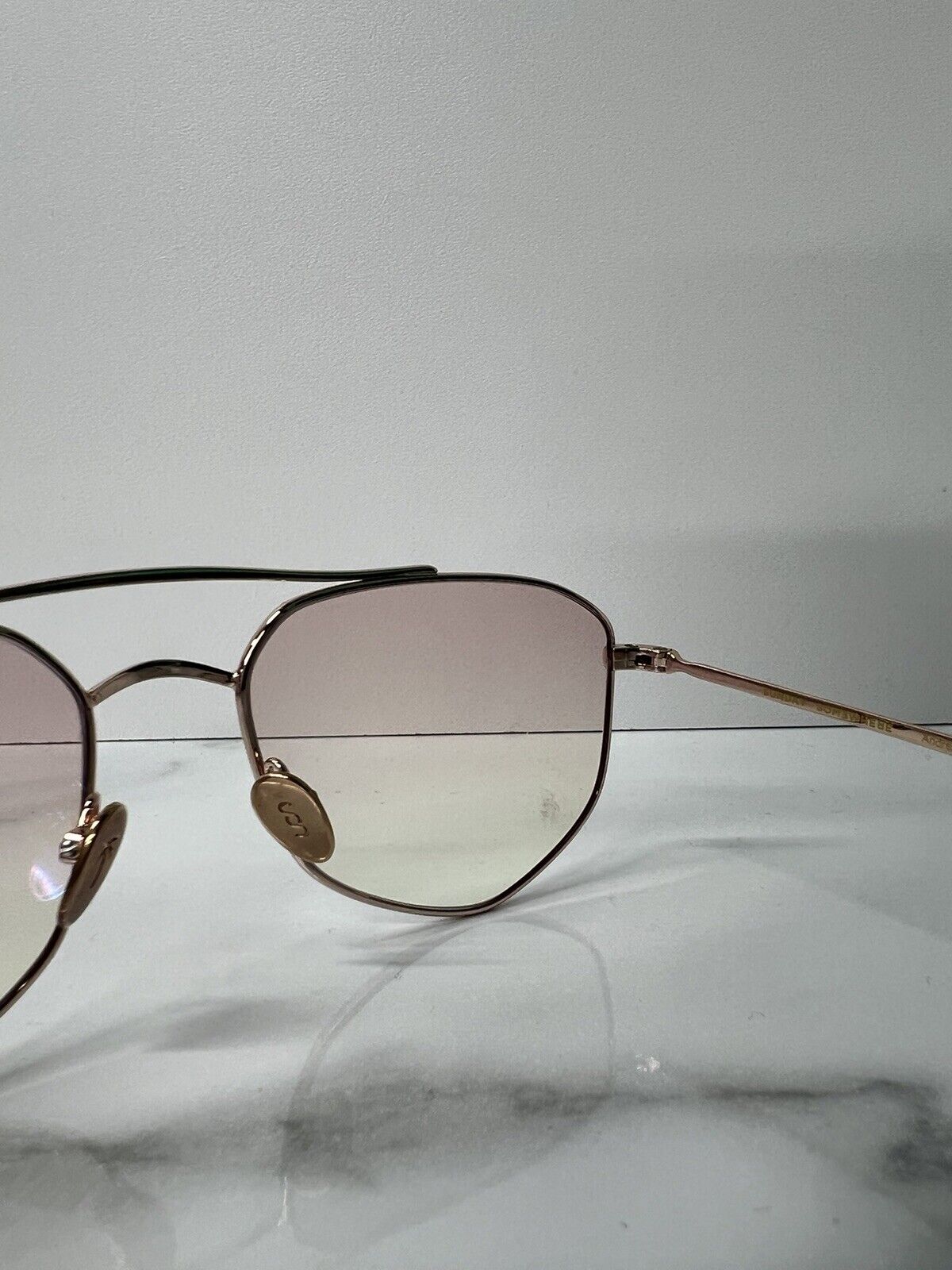 Sunday Somewhere Sunglasses Andrea SUN017 C3 gold gradient geometric aviator glasses